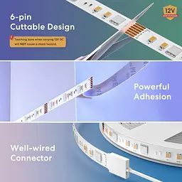 Розумна LED стрічка Wi-Fi Meross MSL320CPHK 5 метрів - мініатюра 4