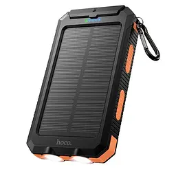 Power bank Hoco J164 8000mAh c LED ліхтариком на сонячній панелі чорний - мініатюра 4
