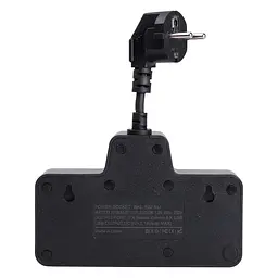 Мережевий фільтр-розгалужувач SNAILS 2 розетки LED 4 USB 8 см, чорний Yiwu HP-5-18 - мініатюра 18