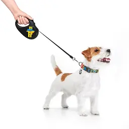 Повідець-рулетка для собак Waudog R-leash, малюнок "Дім", S, до 15 кг, 5 м, світловідбиваюча стрічка чорний - мініатюра 6
