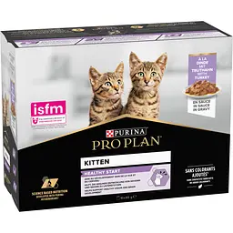 Набір вологий корм для кошенят Purina Pro Plan Kitten Healthy Start шматочки у підливці з індичкою 850 г (10 шт. х 85 г) - мініатюра 3