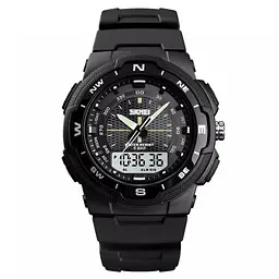Наручний годинник чоловічий Skmei 1454 Black - White (12382)