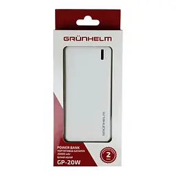 Power Bank Grunhelm портативна батарея 20.000 mAh білий (137522) - мініатюра 5