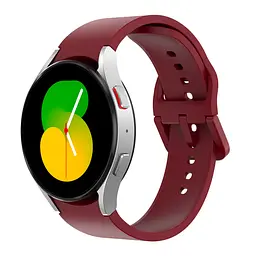 Ремінець для Samsung Galaxy Watch 6 - темно-червоний ширина кріплення 20мм силікон Watchbands Color Angle (W29-6WB695511196) - мініатюра 2
