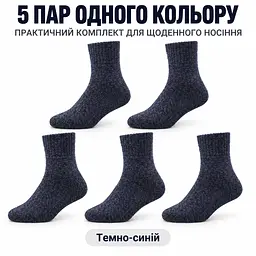 Універсальні чоловічі шкарпетки махрові розмір 39-46 Solve — термо-шкарпетки , 5 пар, KT7003804 - мініатюра 6