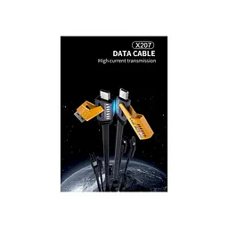Дата кабель USB-C + USB-A to Lightning+USB-C 1.0m 65W X207 black WUW (6972573336524) - мініатюра 3
