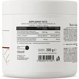 Для суглобів та зв'язок OstroVit Marine Collagen & Hyaluronic Acid Coconut & peach 200 г - мініатюра 2