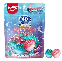 Желейні цукерки Amos 4D Gummy Mermaid Jewels 170г - мініатюра 4