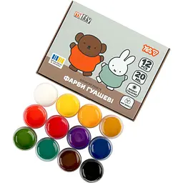 Фарби гуашеві Yes Miffy 12 кольорів 20 мл (230446) - мініатюра 4