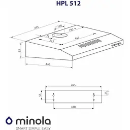 Витяжка пласка Minola HPL 512 IV - мініатюра 8