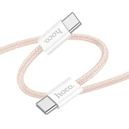 Дата кабель Hoco X104 Source 60W Type-C to Type-C (1m) Pink - мініатюра 2