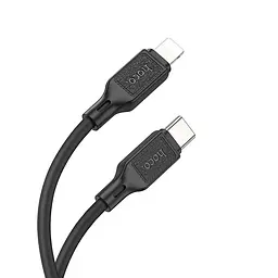 Дата кабель Hoco X90 Cool silicone Type-C to Lightning 20W (1m) Black - мініатюра 3