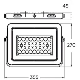 Прожектор Eurolamp LED з радіатором чорний (LED-FL-200/65(black)) - мініатюра 2