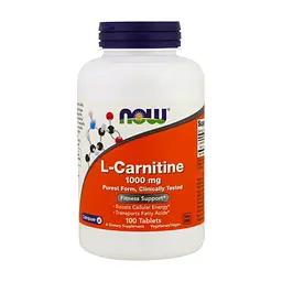 Вітамін Now Foods L-Карнітин, 1000 мг, L-Carnitine, 50 таблеток (NF0067)