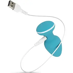 Анальна вібропробка Cala Azul Blanca Vibrating anal plug - мініатюра 7