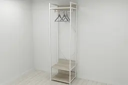 Шафа Гардероб Уні секція 1 серії Конект Ferrum-decor 220x60x50см Білий метал ДСП Дуб Сонома 32 мм (FRD-104509) - мініатюра 9