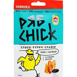 Слайсы куриные РябChick с соевым соусом сушеные 30 г (861697)