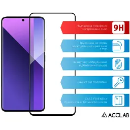 Скло захисне ACCLAB Full Glue Xiaomi Redmi Note 13 Pro Plus 5G Black (1283126583827) - мініатюра 3
