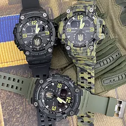 Годинник наручний чоловічий 003BKUAGD Тризуб золото Чорні + Коробка. Patriot acs0031061 - мініатюра 4