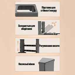 Миска для собак ELS PET двойная, на подставке с регулируемой высотой, миска-лабиринт с плавающим блюдцем - миниатюра 9