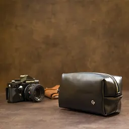 Чоловіча шкіряна косметичка GRANDE PELLE 17х10.5х7 см acs0018587 - мініатюра 6