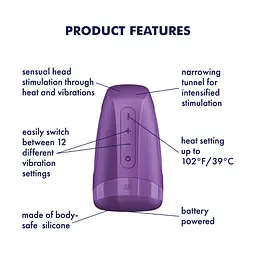 Мастурбатор імітатор мінету Satisfyer Men Heat Vibration Battery Series - мініатюра 6