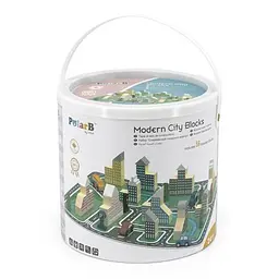 Дерев'яний ігровий набір Viga Toys PolarB Місто, 56 елементів (44040) - мініатюра 2