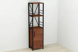Етажерка 3/34 Ferrum-decor Серії Конект з тумбою 144x34x28 Чорний ДСП Венге (FRD-105531) - мініатюра 4