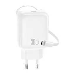 Зарядний пристрій XO 1xUSB-C PD30W GaN + cable USB-C to USB-C (XO-QC17)