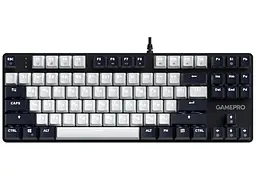 Механічна ігрова клавіатура GamePro MK-110-B USB Hot-Swap Outemu Red Switch Black-White