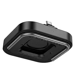 Бездротовий ЗП Magsafe HOCO CQ16B Astute 2-in-1 desktop charger чорний - мініатюра 2