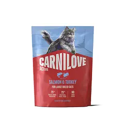 Сухий корм для котів великих порід Carnilove Active Salmon & Turkey Large Breed суперпреміум лосось та індичка 400 г