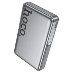 Батарея універсальна HOCO 10000mAh Sunlight PD/20W Magnetic with stand Metal Grey (Q36A / 714987) - мініатюра 4