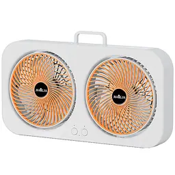 Настільний вентилятор F105 Dual-Fan Design 1800mAh Yellow