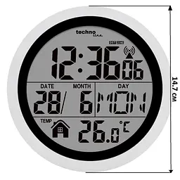 Годинник настінний Technoline WT3005 Bath Clock Silver (WT3005) - мініатюра 4