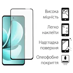 Скло захисне Dengos Full Glue Realme C71 Black (TGFG-412) - мініатюра 2