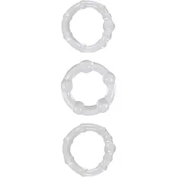 Набір ерекційних кілець NS Novelties Renegade Intensity Rings 3 шт. прозорий