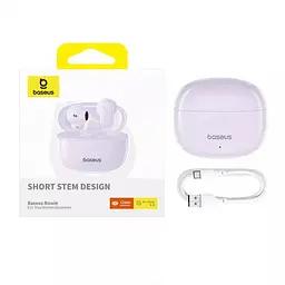 Бездротові навушники Baseus Bowie E11 True Wireless Earphones, ENC, BT5.3, 40mAh, 400mAh, 7h, Purple A00053500533-Z1 - мініатюра 4