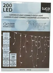 Гірлянда з'єднувальна Luca Lighting Бахрома 9.8х0.48 м білий (8720362171096) - мініатюра 3
