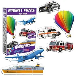 Набір магнітів Magdum Baby puzzle Транспорт ML4031-24 EN