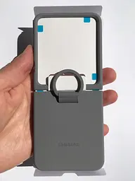 Оригінальний силіконовий чохол з кільцем Silicone Case для Samsung Galaxy Z Flip6/Flip7 FE/Flip5 Gray EF-PF741TJEGUA - мініатюра 4