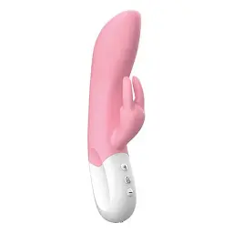 Вібратор-кролик Liebe Pleasure Toys Mighty Rechargeable Rabbit 21.5 см (світло-рожевий) - мініатюра 7