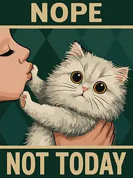 Картина за номерами Тварини. Постер. Не турбувати (с) котик 30x40 см Ідейка KHO 6802