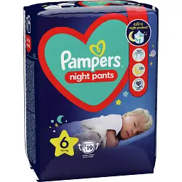 Підгузки трусики нічні Night Pants Розмір 6 (15+ Pampers (8006540234761) - мініатюра 3