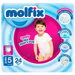 Підгузки Molfix Трусики 5 junior 12-17 кг 24 шт (8690536842636)