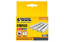 Скоби для будівельного механічного степлера MasterTool Титул 10 x 0.7 x 11.3 мм в упаковці 1000 шт. - мініатюра 2