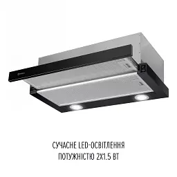 Витяжка телескопічна Perfelli TL 6622 BL 1000 LED - мініатюра 4