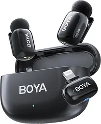 Бездротовий мікрофон BoyaMini для iPhone/iPad Lightning (2 шт), AI голос, шумозаглушення