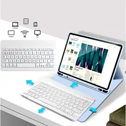 Чохол до планшета BeCover with keyboard Apple iPad Pro 13" M4 2024 Light Blue (713005) - мініатюра 5