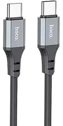 Кабель силіконовий Hoco X86 Spear Silicone Type-C to Type-C 60 W 1 метр чорний